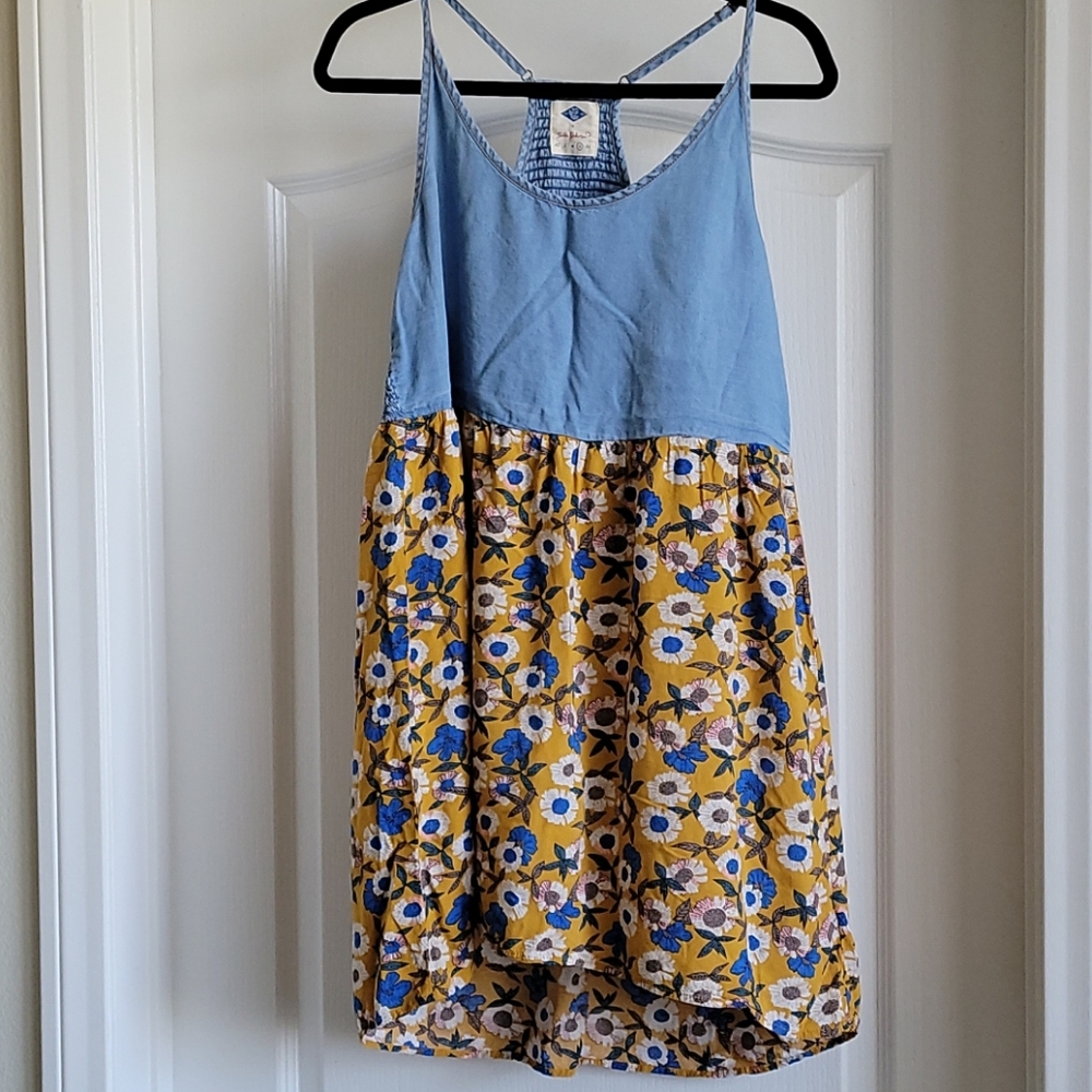 Wild Blue Summer Babydoll Asymmetrical Dress